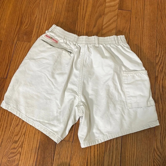 Vintage Hook & Tackle beer can utility cargo pocket khaki shorts women’s 24/ XXS - Picture 2 of 8